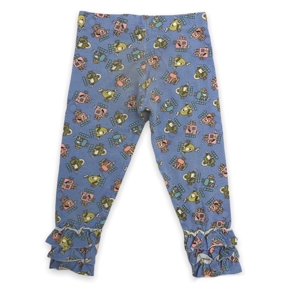 Matilda Jane You & Me Short Circuit Robot Ruffle Leggings Girls 2. - Picture 2 of 4